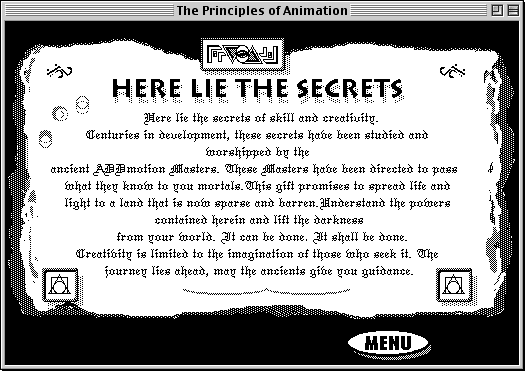 splash screen from The Principles of Animation