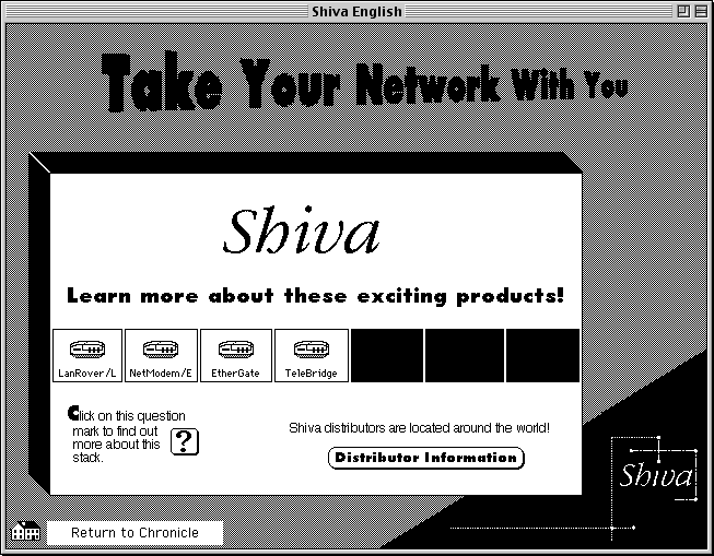 advertisement stack from Shiva Corporation, providing information on their various routers and other network products