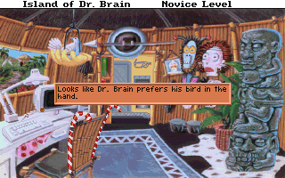 Looks like Dr. Brain prefers his bird in the hand.